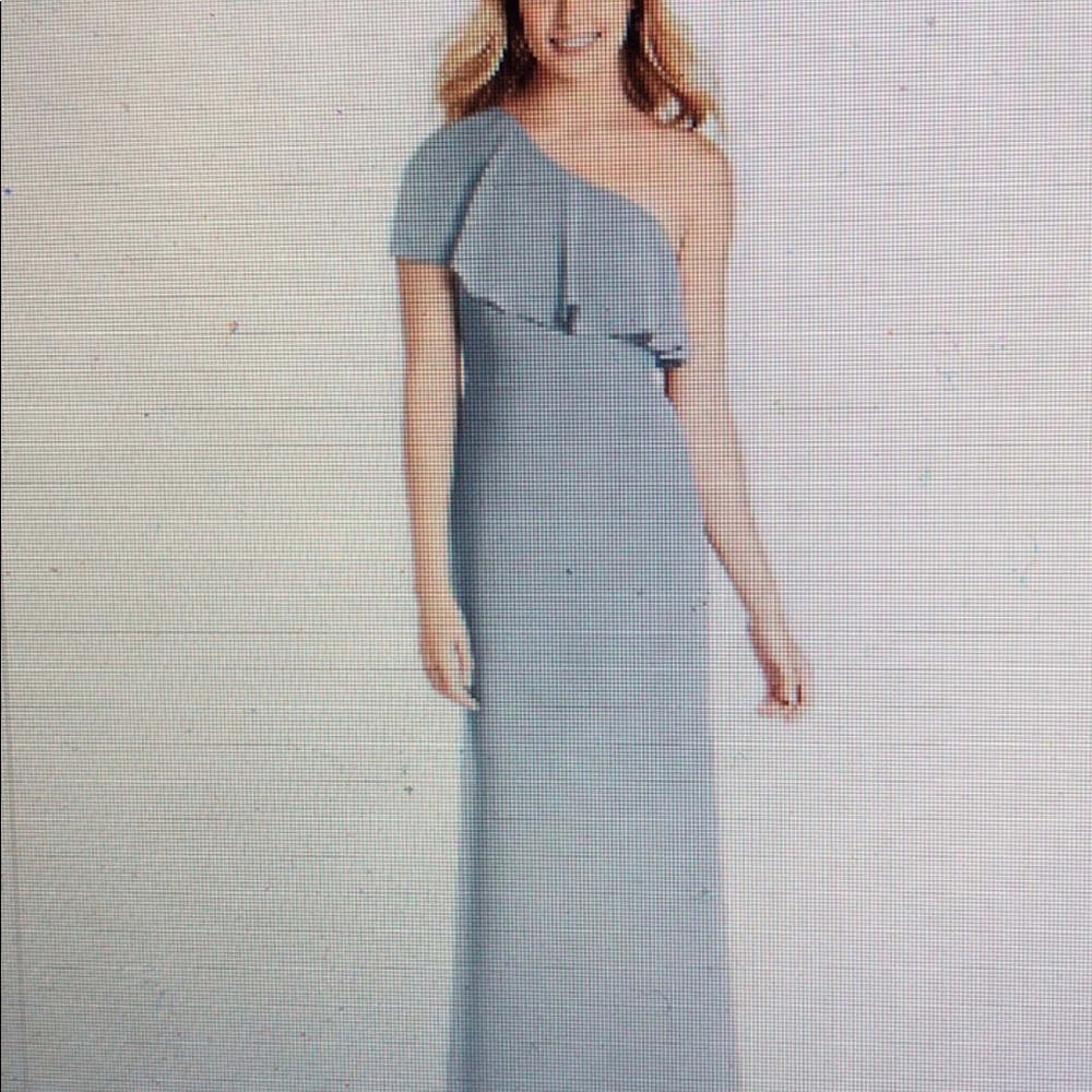 Never worn bridesmaid gown. Light blue, mist blue, blue